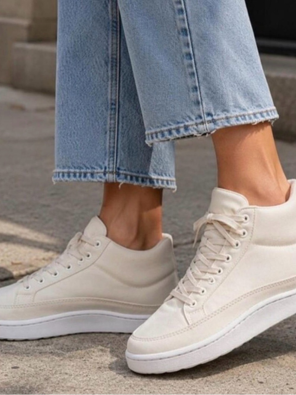 allbirds Women's Canvas Pacer Mids in Natural White